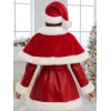 Women Christmas with White Fur Trim Costume