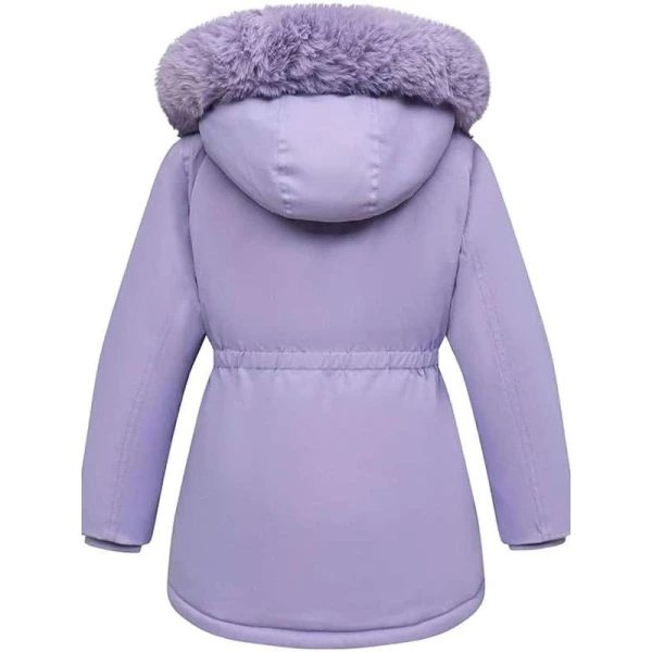 Women Pink Parka Puffer Jacket with Hood