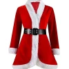 Women Red Santa Costume Coat