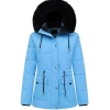 Women Winter Blue Puffer Jacket
