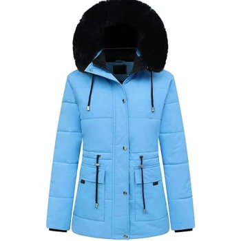 Women Winter Blue Puffer Jacket
