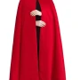 Women’s Red Hooded Wool Cloak