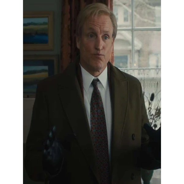 Woody Harrelson Ella McCay Wool Coat