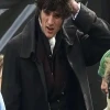 Wuthering Heights Jacob Elordi Black Wool Coat