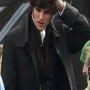 Wuthering Heights Jacob Elordi Black Wool Coat