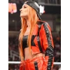 WWE Becky Lynch Red and Black Leather Jacket