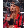 WWE Becky Lynch Red and Black Leather Jacket