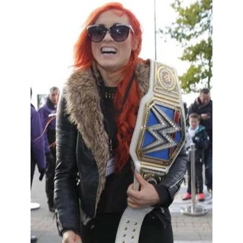 WWE Becky Lynch Shearling Leather Jacket WWE Becky Lynch Shearling Leather Jacket