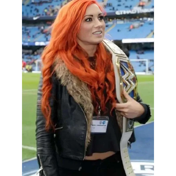 WWE Becky Lynch Shearling Leather Jacket