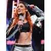 Becky Lynch WWE Raw White and Black Zipper Leather Jacket