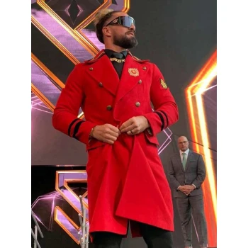 WWE Raw Seth Rollins Red Wool Coat