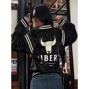 WWE Roxanne Perez Black Varsity Jacket