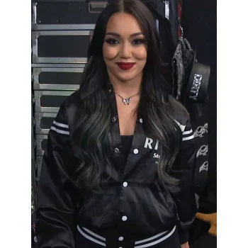 WWE Roxanne Perez Black Varsity Jacket