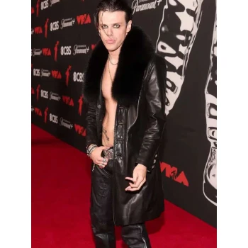Yungblud MTV Awards 2025 Black Leather Coat Yungblud MTV Awards 2025 Black Leather Coat