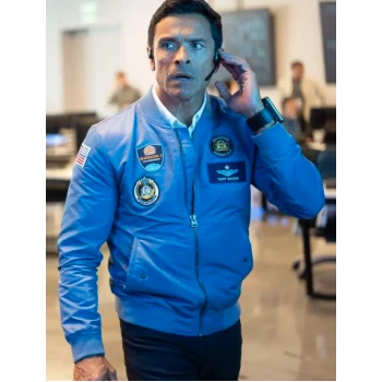 Tripp Houser 9-1-1 S09 Blue Bomber Jacket Tripp Houser 9-1-1 S09 Blue Bomber Jacket