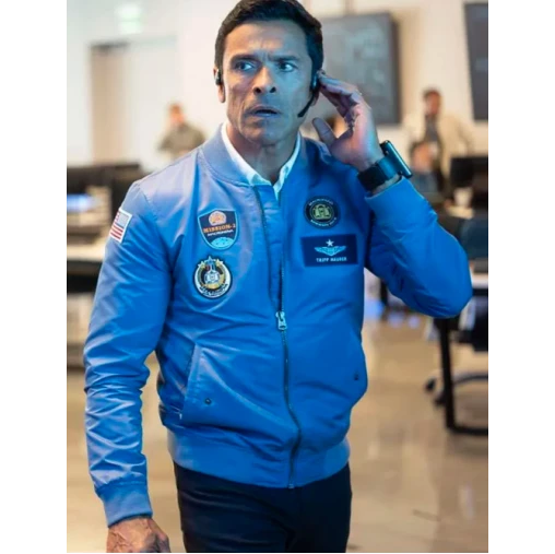 Tripp Houser 9-1-1 S09 Blue Bomber Jacket